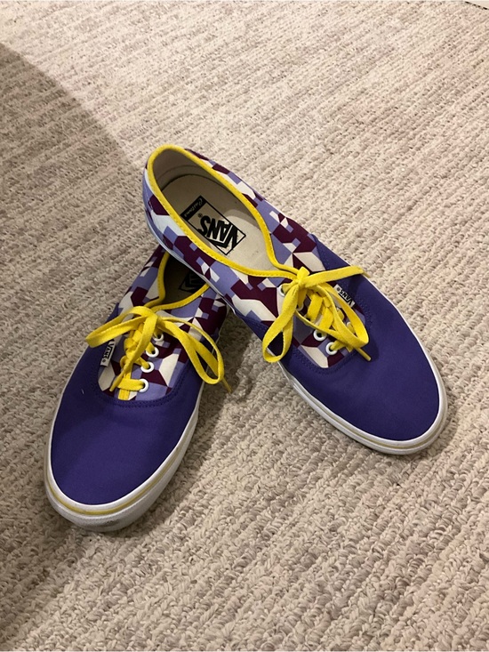 Vans Other - Vans Low-Top Sneakers in Purple with Yellow Accents